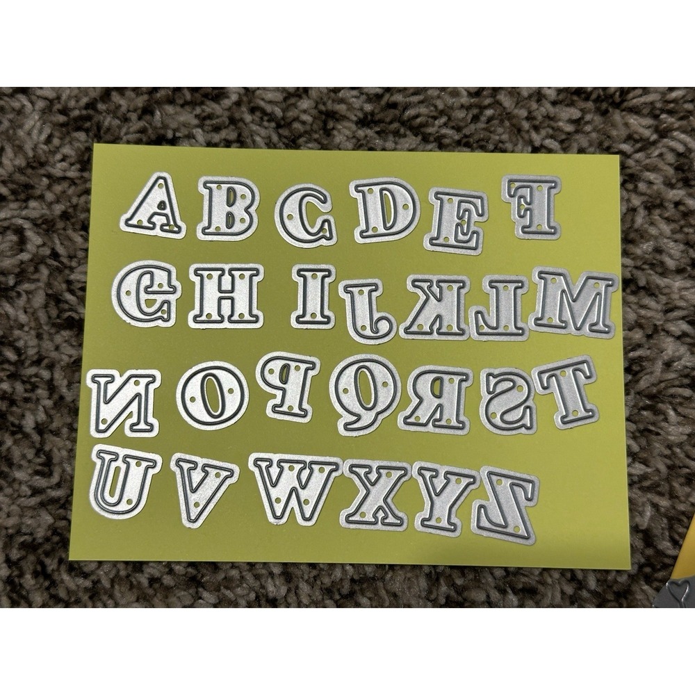 Alphabet Cutting Dies 26 Letters Small Thin Metal Scrapbooking Crafts Set